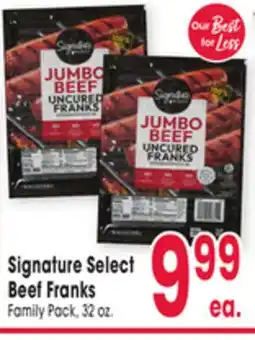 Jewel-Osco Signature Select Beef Franks offer