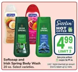 Jewel-Osco Softsoap and Irish Spring Body Wash offer