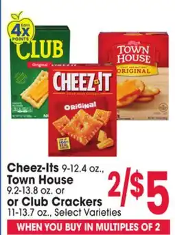 Jewel-Osco Cheez-Its 9-12.4 oz., Town House 9.2-13.8 oz. or Club Crackers 11-13.7 oz offer