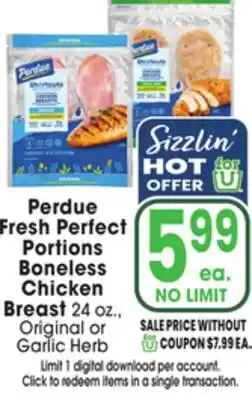 Jewel-Osco Perdue Fresh Perfect Portions Boneless Chicken Breast offer