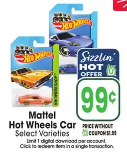 Jewel-Osco Mattel Hot Wheels Car offer