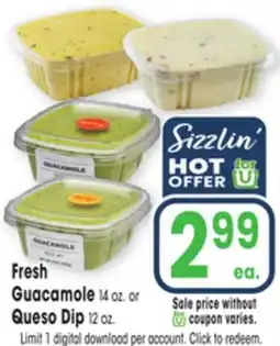 Jewel-Osco Fresh Guacamole 14 oz. or Queso Dip 12 oz offer