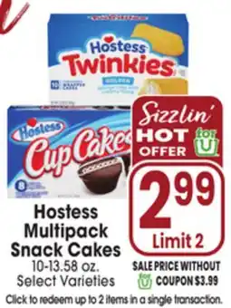 Jewel-Osco Hostess Multipack Snack Cakes offer