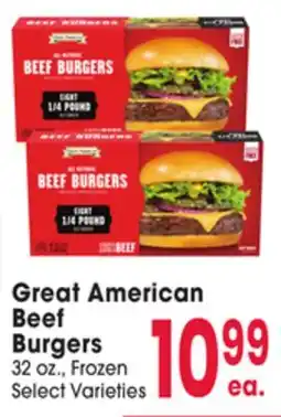 Jewel-Osco Great American Beef Burgers offer