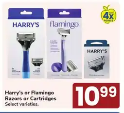 Jewel-Osco Harry's or Flamingo Razors or Cartridges offer