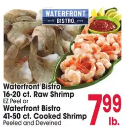 Jewel-Osco Waterfront Bistro 16-20 ct. Raw Shrimp EZ Peel or Waterfront Bistro 41-50 ct. Cooked Shrimp offer