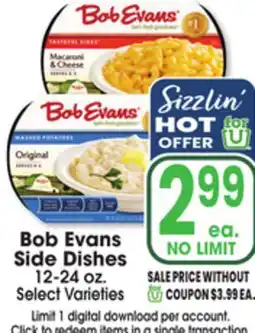 Jewel-Osco Bob Evans Side Dishes offer