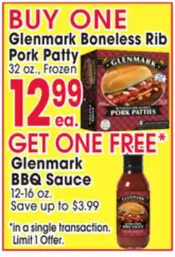 Jewel-Osco Glenmark Boneless Rib Pork Patty offer