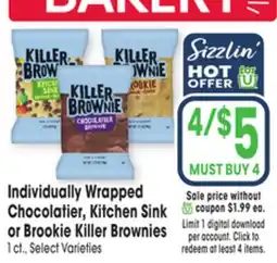 Jewel-Osco Individually Wrapped Chocolatier, Kitchen Sink or Brookie Killer Brownies offer