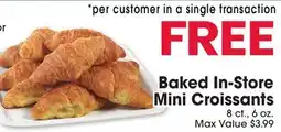 Jewel-Osco Baked In-Store Mini Croissants offer