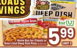 Jewel-Osco Home Run Inn Classic or Gino's East Deep Dish Pizza offer