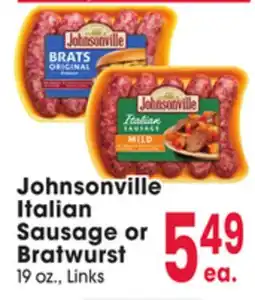 Jewel-Osco Johnsonville Italian Sausage or Bratwurst offer