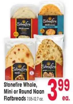 Jewel-Osco Stonefire Whole, Mini or Round Naan Flatbreads offer