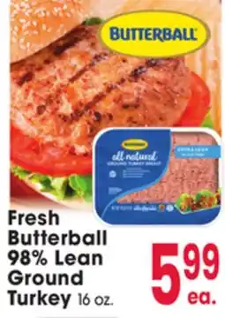 Jewel-Osco Fresh Butterball 98% Lean Ground Turkey offer