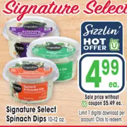 Jewel-Osco Signature Select Spinach Dips offer