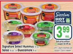 Jewel-Osco Signature Select Hummus 10 oz., Salsa 16 oz., or Guacamole 8 oz offer