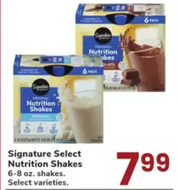 Jewel-Osco Signature Select Nutrition Shakes offer