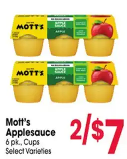 Jewel-Osco Mott's Applesauce offer