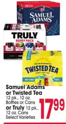Jewel-Osco Samuel Adams or Twisted Tea or Truly offer