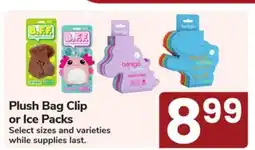 Jewel-Osco Plush Bag Clip or Ice Packs offer