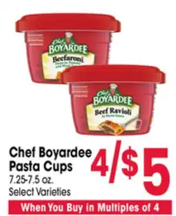 Jewel-Osco Chef Boyardee Pasta Cups offer