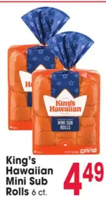 Jewel-Osco King's Hawaiian Mini Sub Rolls offer