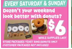 Jewel-Osco STORE PACKAGED YEAST RING DONUTS offer