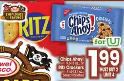 Jewel-Osco Chips Ahoy! 9513.0g or Ritz Crackers 1142.9g offer