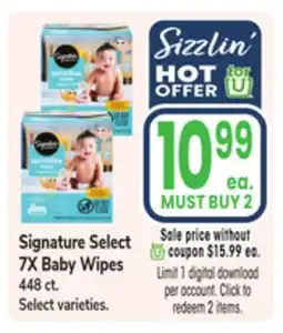 Jewel-Osco Signature Select 7X Baby Wipes offer
