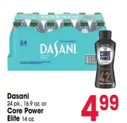 Jewel-Osco Dasani 24 pk., 16.9 oz. or Core Power Elite 14 oz offer