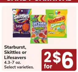 Jewel-Osco Starburst, Skittles or Lifesavers offer
