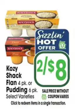 Jewel-Osco Kozy Shack Flan 4 pk. or Pudding 6 pk offer
