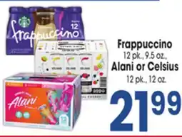 Jewel-Osco Frappuccino, 12pk., 9.5 oz., Alani or Celsius 12 pk., 12 oz offer