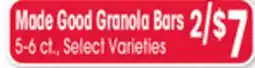 Jewel-Osco Made Good Granola Bars offer