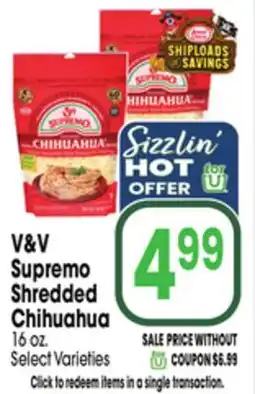 Jewel-Osco V&V Supremo Shredded Chihuahua offer
