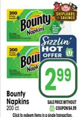 Jewel-Osco Bounty Napkins offer