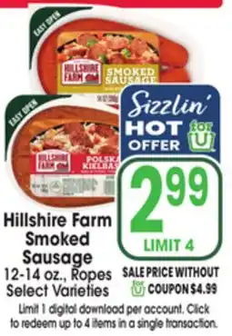 Jewel-Osco Hillshire Farm Smoked Sausage offer
