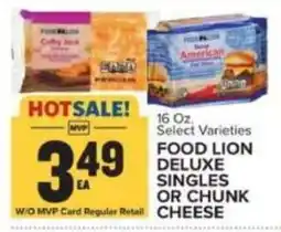 Food Lion Food Lion Deluxe Singles Or Chunk Cheese offer