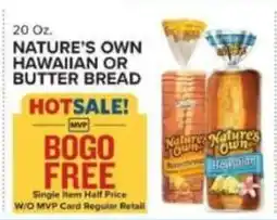 Food Lion Nature's Own Hawaiian or Butter Bread offer