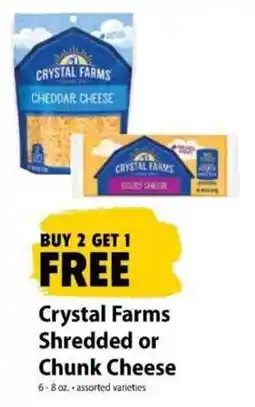Festival Foods Crystal Farms Shredded or Chunk Cheese offer