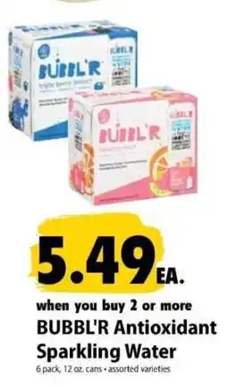 Festival Foods Bubbl'r Antioxidant Sparkling Water offer