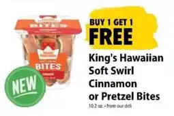 Festival Foods King's Hawaiian Soft Swirl Cinnamon or Pretzel Bites offer