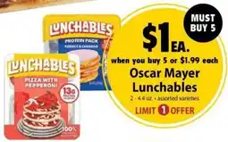 Festival Foods Oscar Mayer Lunchables offer