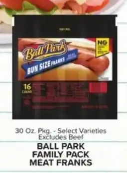 Food Lion Ball Park family pack meat franks offer