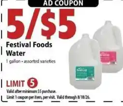 Festival Foods Festival Foods Water offer