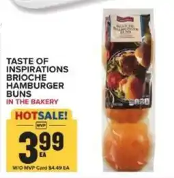 Food Lion Taste of Inspirations Brioche Hamburger Buns offer
