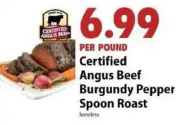 Festival Foods Certified Angus Beef Burgundy Pepper Spoon Roast offer