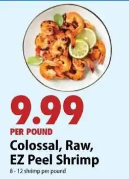 Festival Foods Colossal, Raw, EZ Peel Shrimp offer