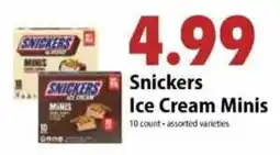 Festival Foods Snickers ice cream minis offer