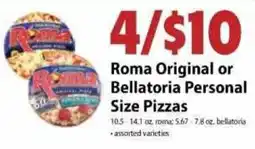 Festival Foods Roma Original or Bellatoria Personal Size Pizzas offer